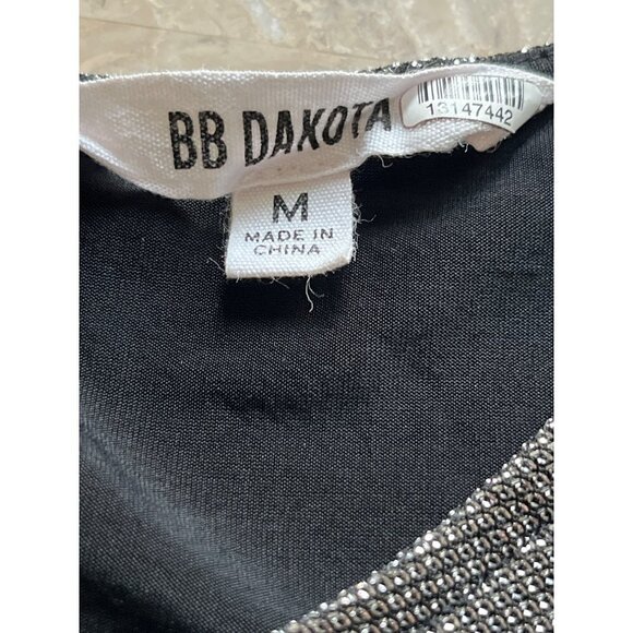 BB Dakota What's Your Shine Mini Dress in Gunmetal Medium Womens Cocktail - Picture 7 of 14